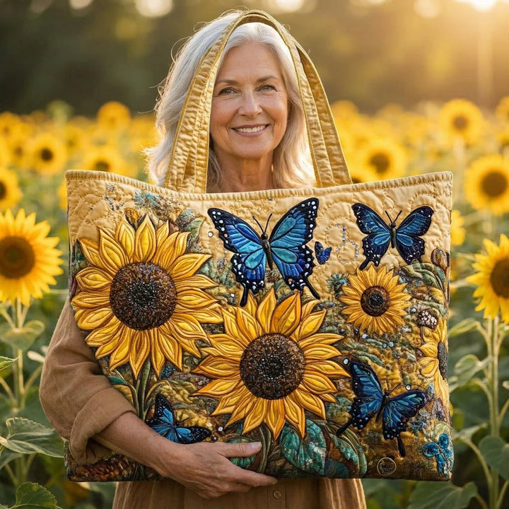 Artisan Tas - Zonnebloemen en Blauwe Vlinders
