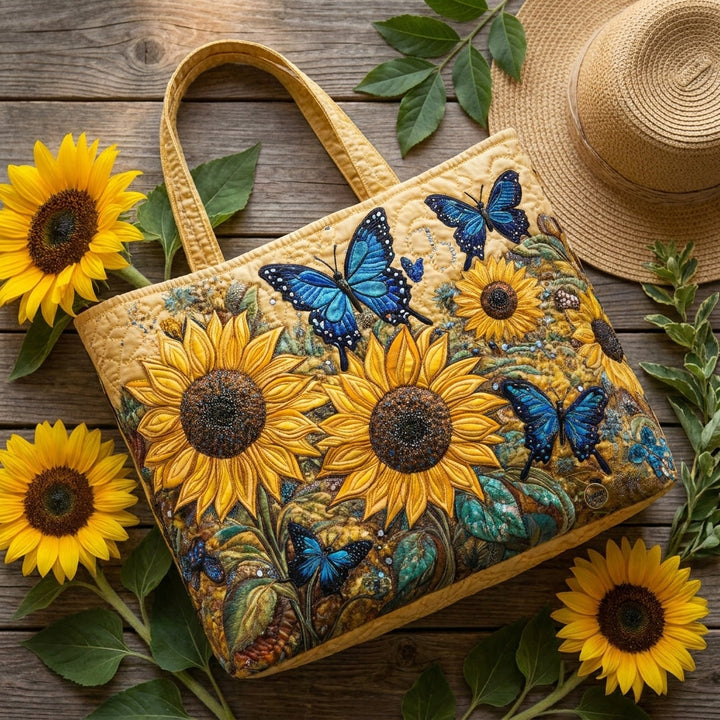 Artisan Tas - Zonnebloemen en Blauwe Vlinders