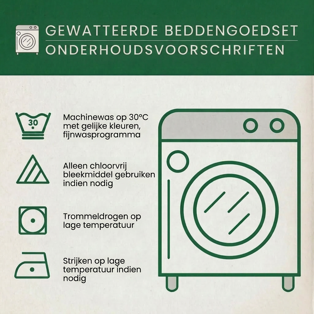 Gestikte beddengoedset van 3 delen - Gouden Libelle