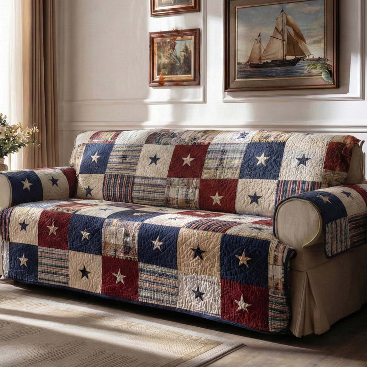 Fien – Gesteppte Sofahusse im American Style