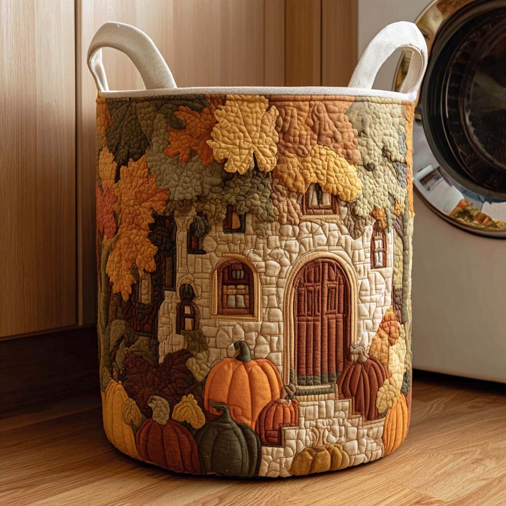 Gevoerd Wasmand - Dansende Herfstbladeren