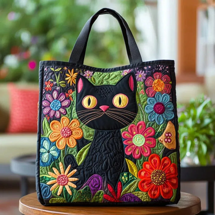 Gequilte Tas - Verzauberte Schwarze Katze