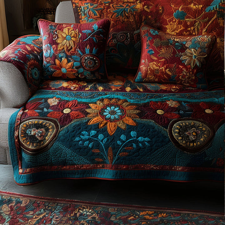Lieze - Gesteppter Sofabezug Meadow Boho