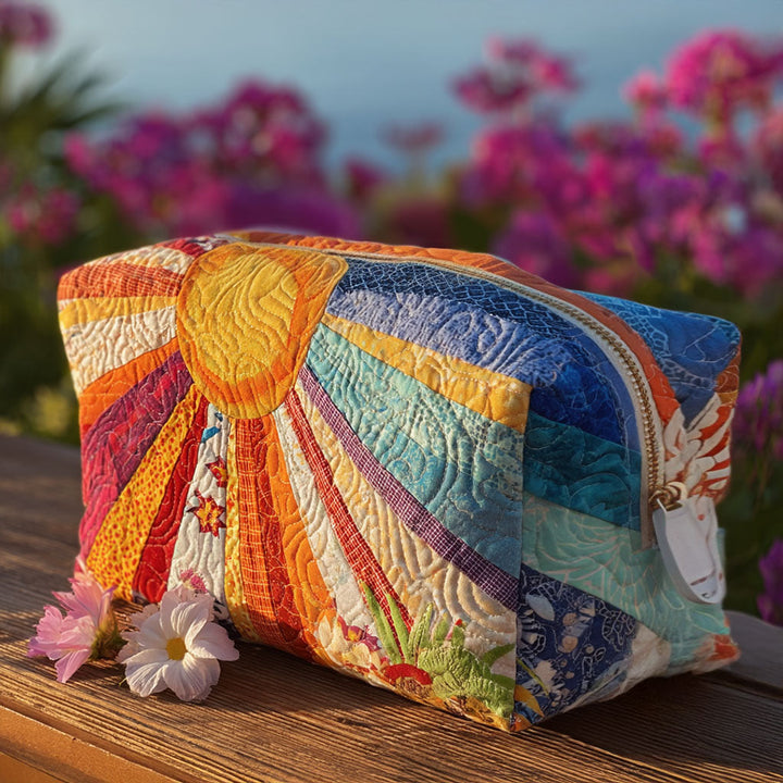 Britt - Gesteppte Kulturtasche Boho Strahlen