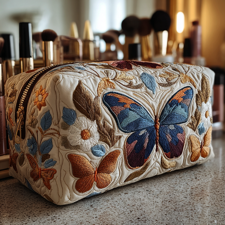 Evi - Gesteppte Kulturtasche Raffinierte Schmetterlinge
