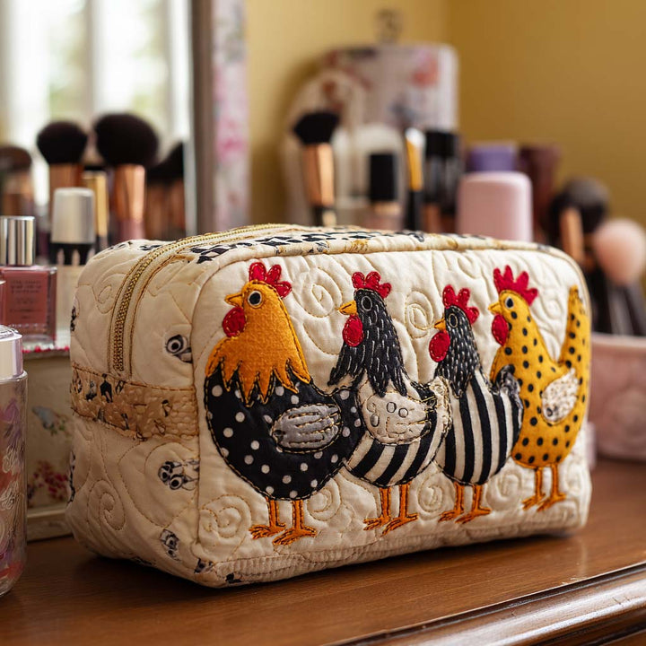 Ingrid - gesteppte Kulturtasche Süßes Huhn