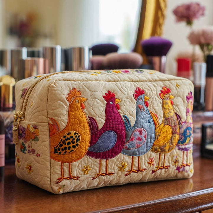 Lotte - Gesteppter Kulturbeutel Lustiges Huhn