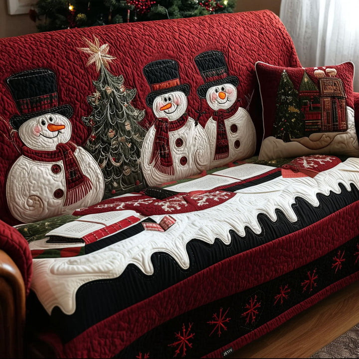 Julia - Gesteppter Sofabezug Motiv Weihnachten
