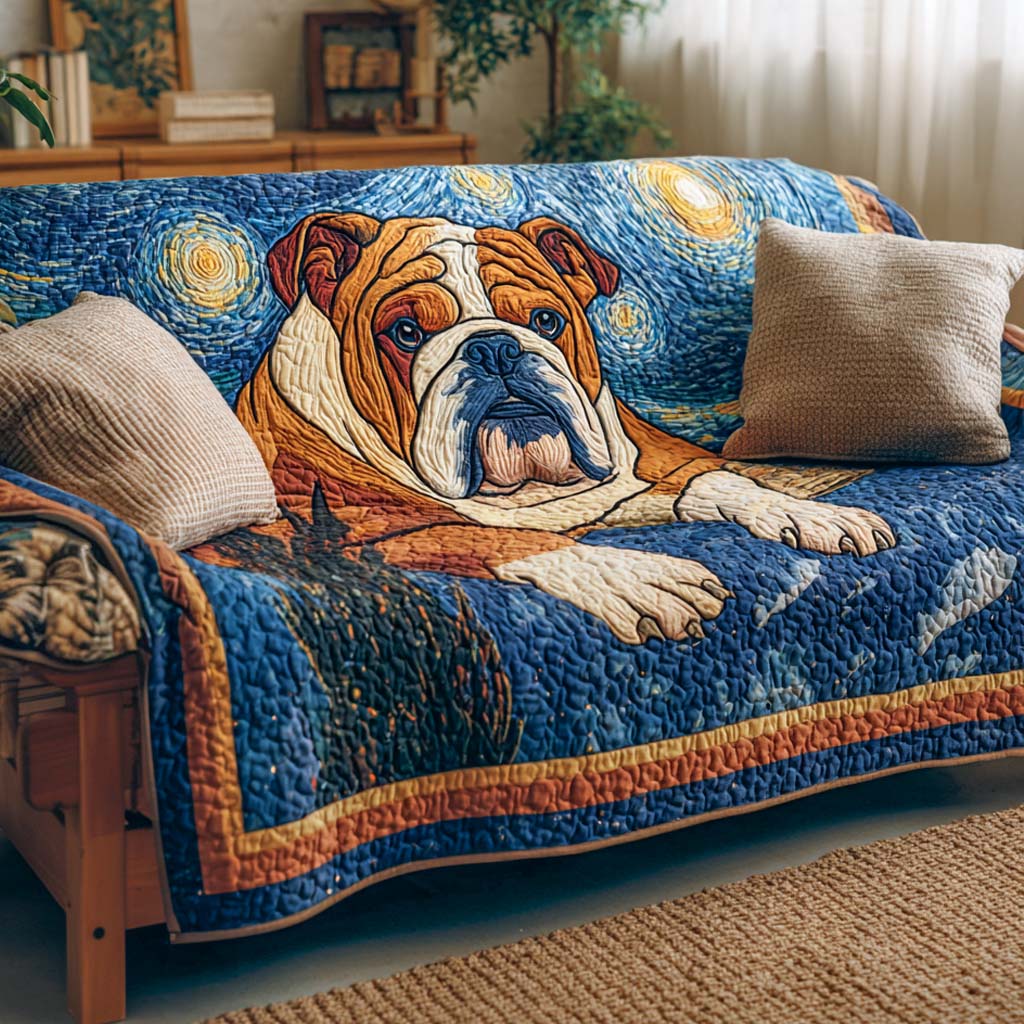 Rianne - Gesteppter Sofabezug Bulldogge