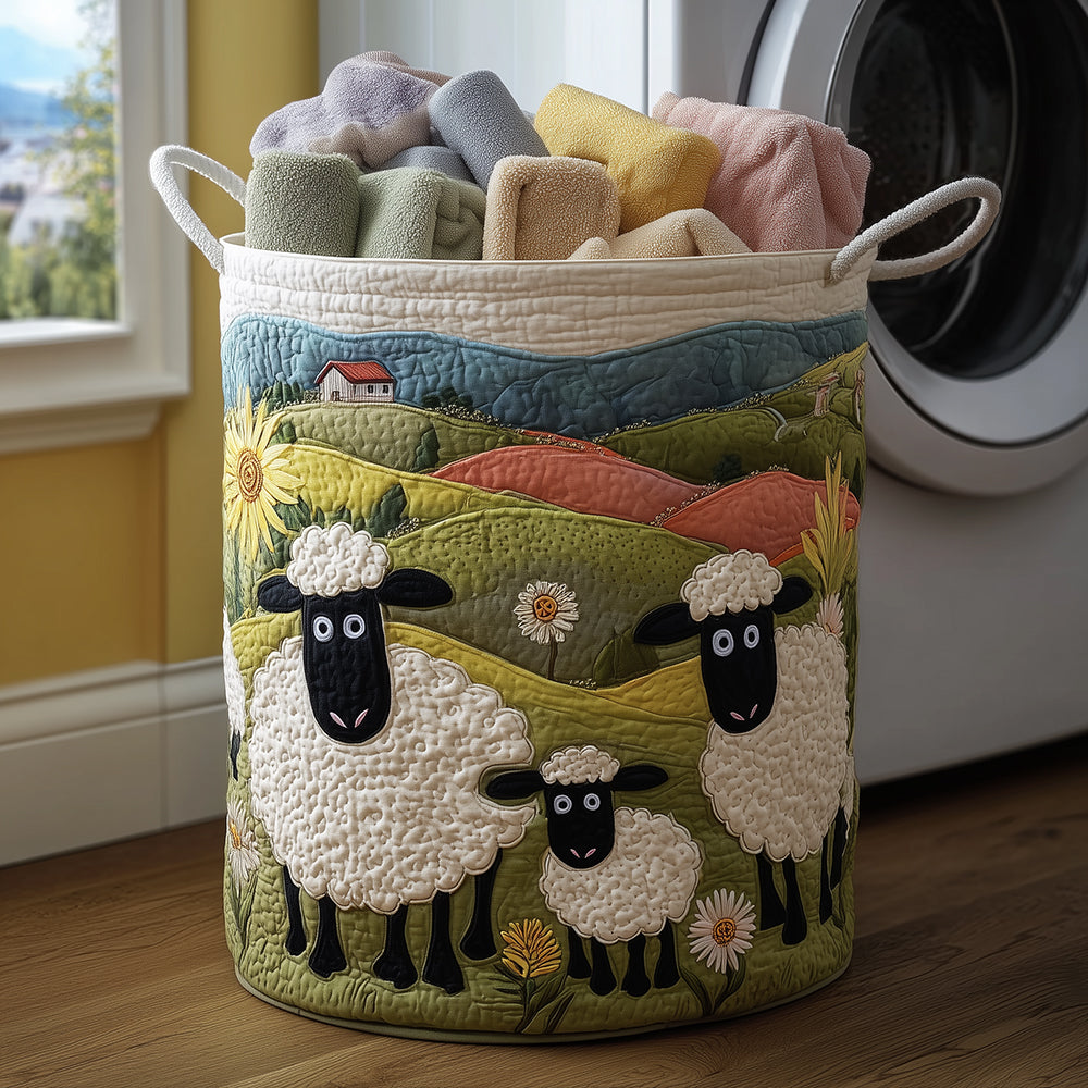 Quilted Laundry Basket - Made of Wool
