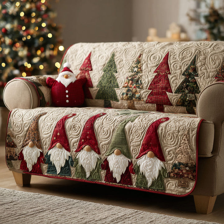 Willemien - Quilted sofa cover Gnome Carmine