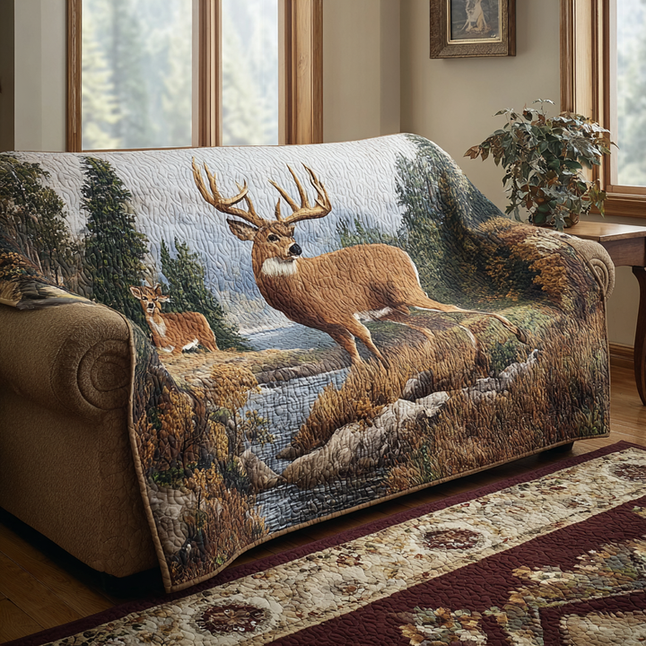 Iris - Gesteppte Sofahusse Hirsch
