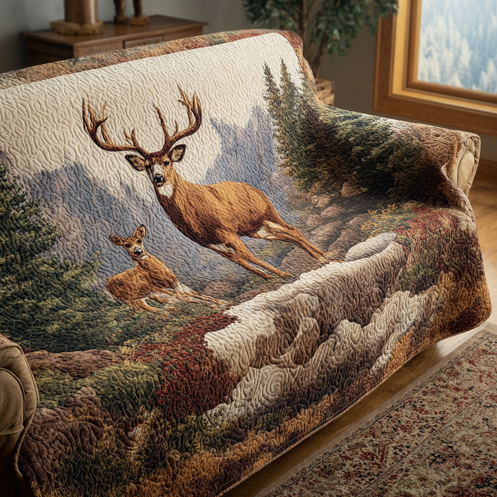 Iris - Gesteppte Sofahusse Hirsch
