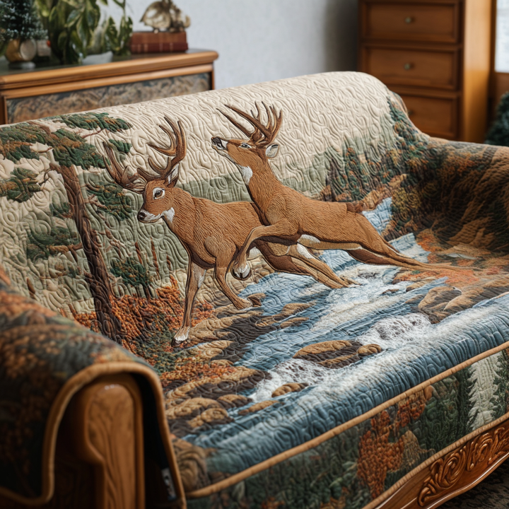Iris - Gesteppte Sofahusse Hirsch