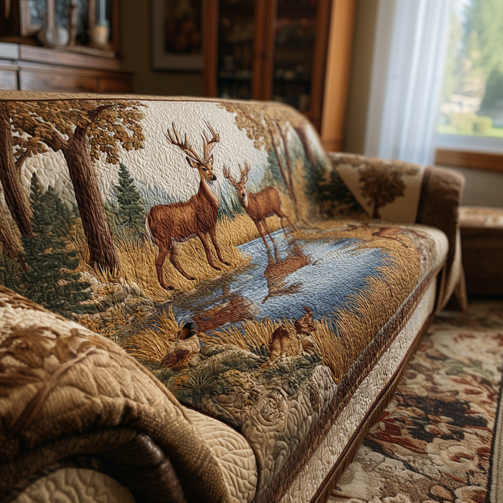 Iris - Gesteppte Sofahusse Hirsch