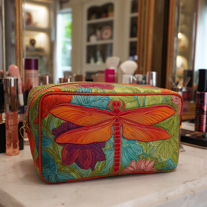 Veerle - Gesteppte Kulturtasche Dornen und Blüten