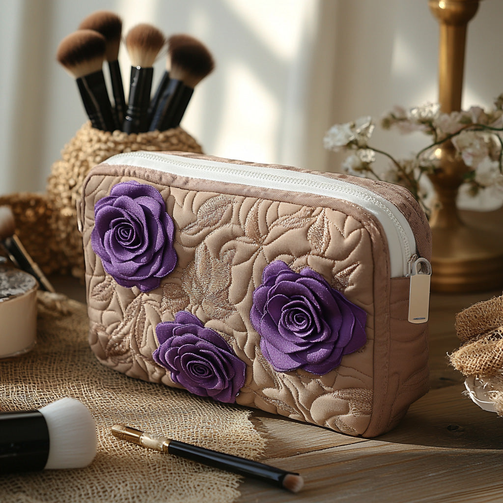 Jantien - Gesteppte Kulturtasche Verzauberte Rose