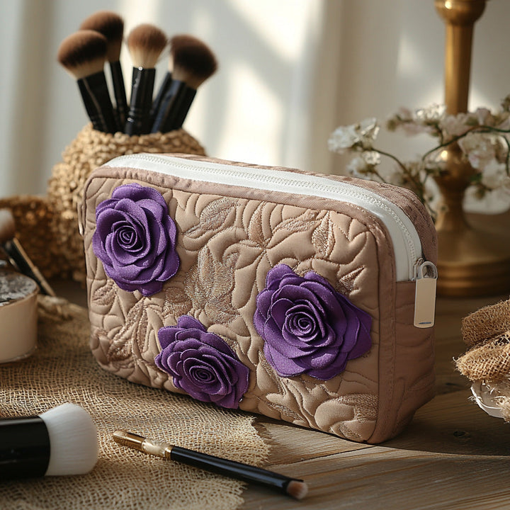 Jantien - Gesteppte Kulturtasche Verzauberte Rose