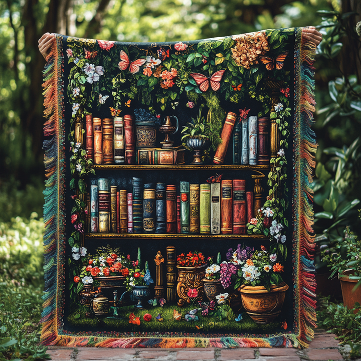 Norah - Steppdecke Für Bibliothek Blumen