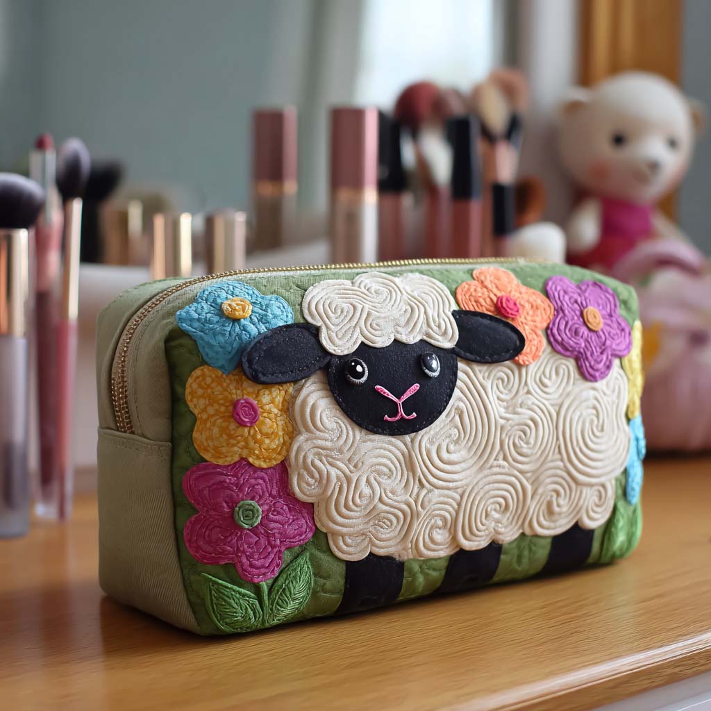 Loïs - Wattierte Kulturtasche Schafe