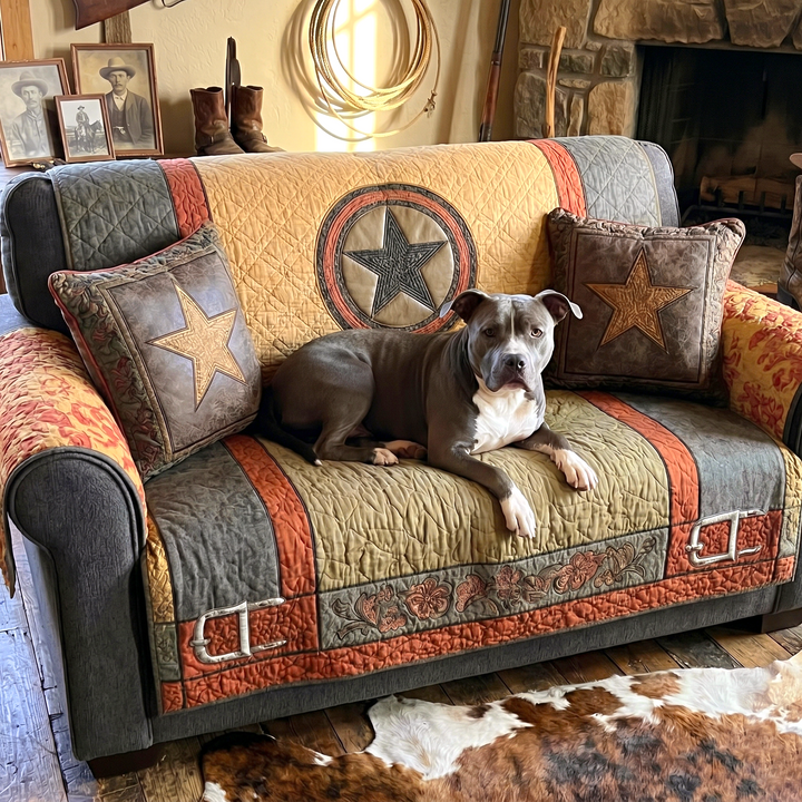 Fleur - Gesteppter Sofabezug Star Texas