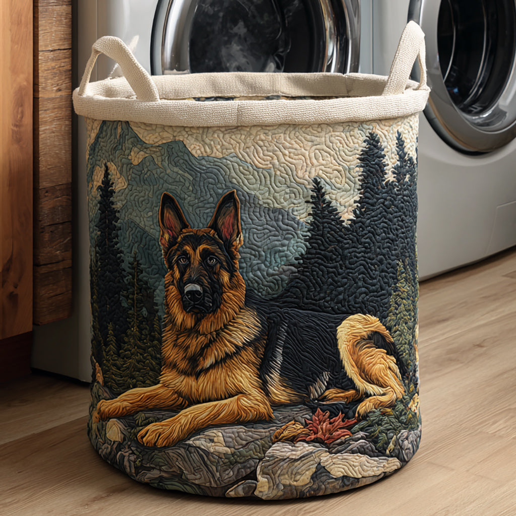 Gefütterter Wäschekorb - Deutscher Schäferhund