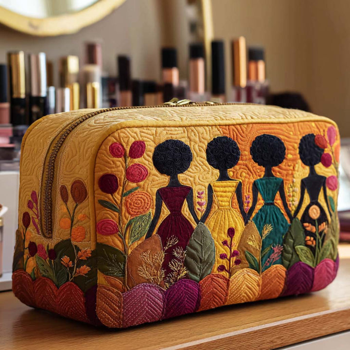 Dieuwertje - Quilted Wash Bag Golden Details