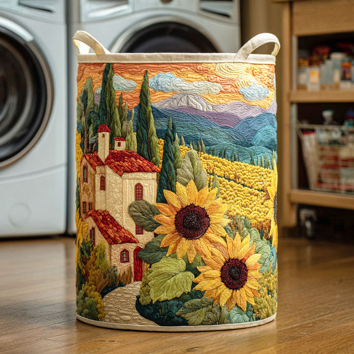 Quilted Laundry Basket - Sunflower