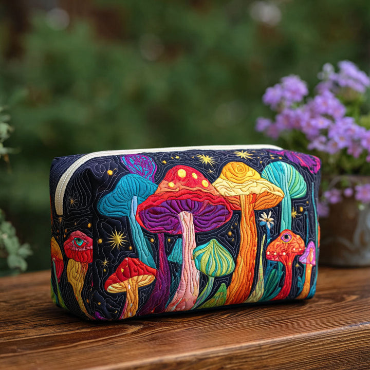 Willemien - Gepolsterte Kulturtasche Retro Pilze