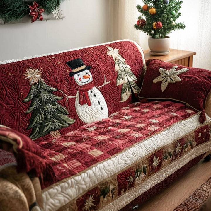 Jara - Gesteppte Sofabezug Motiv Weihnachten