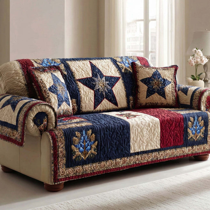 Fien – Gesteppte Sofahusse im American Style