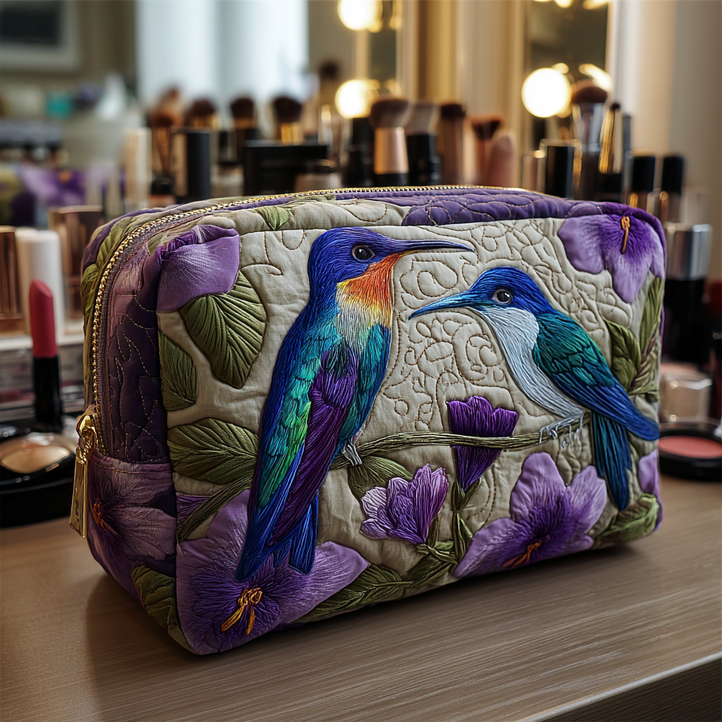 Roosmarijn – Gepolsterte Kulturtasche Verfeinerte Kolibris