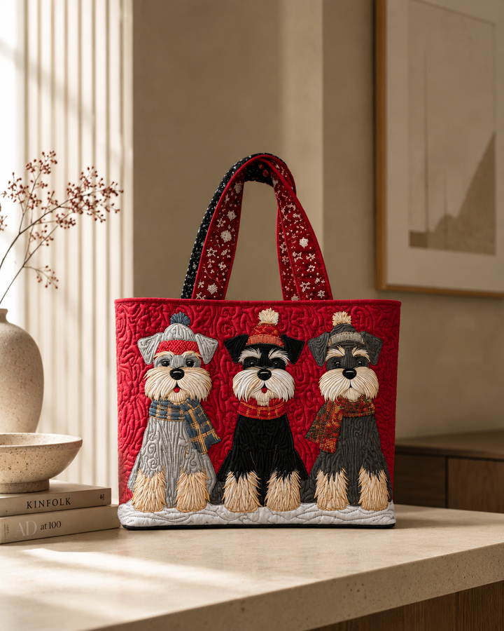 Ambachtliche Tasche - Trio von Schnauzern