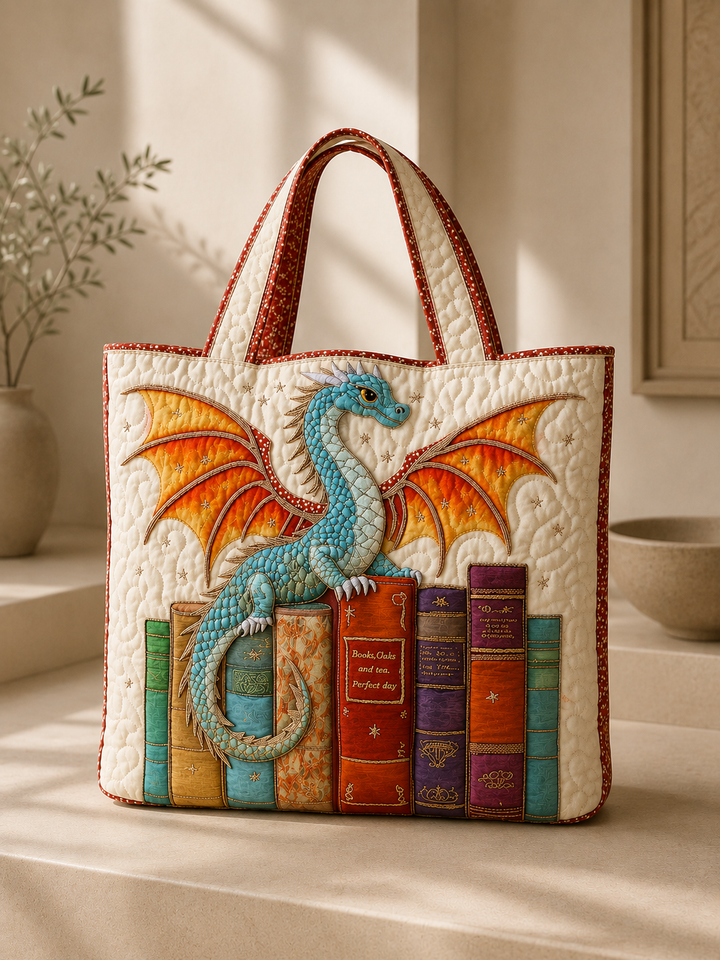 Stepptasche - Smaragdgrüner Drachenbuchschützer