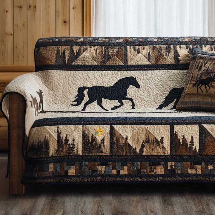 Manon - Gesteppter Sofaüberwurf im Western-Stil