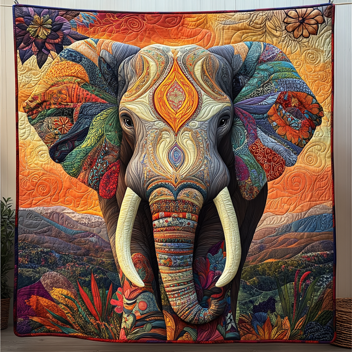 Yvonne - Gesteppte Decke Elefant von Hello Moon
