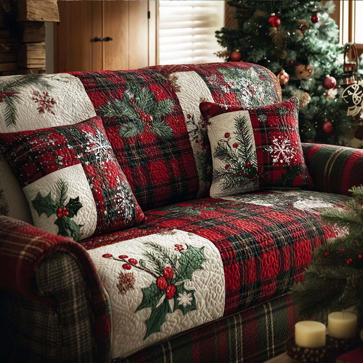 Lieke - Quilted Sofa Cover Ruiten
