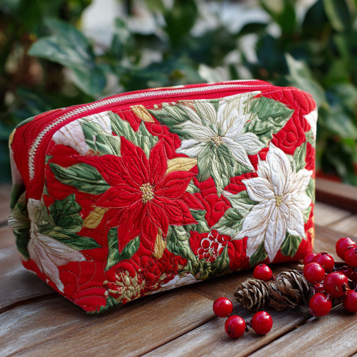 Merel - Gesteppte Kulturtasche Besticktes Blumenmuster