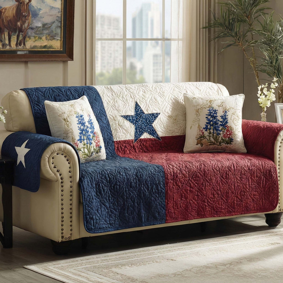Fien – Gesteppte Sofahusse im American Style
