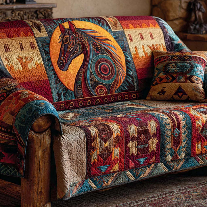 Fleur - Gesteppte Sofahusse Pferd der Canyon