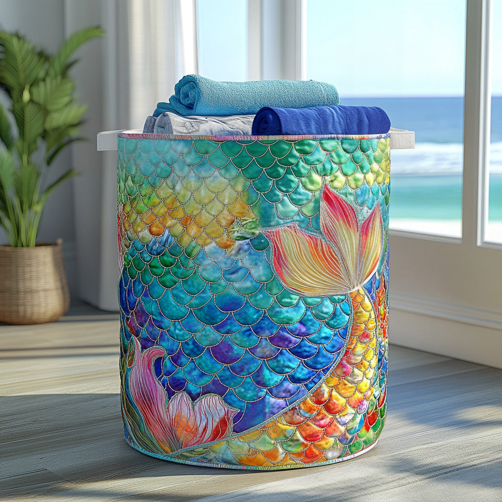 Gepolsterter Wäschekorb – Marine Sparkle