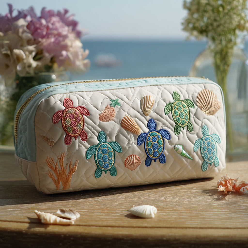 Fenna - Gepolsterte Kulturtasche Meeresinspiration