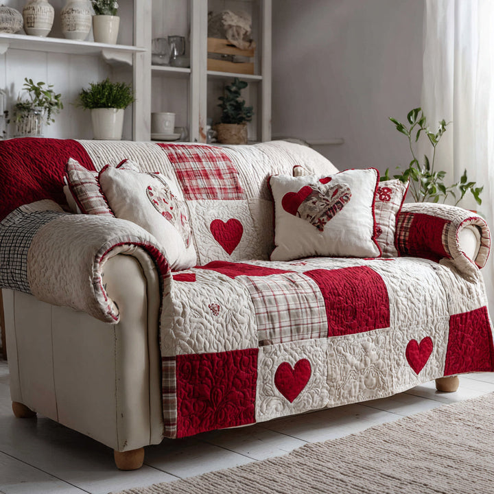 Meike – Gesteppte Sofahusse Herz Saison