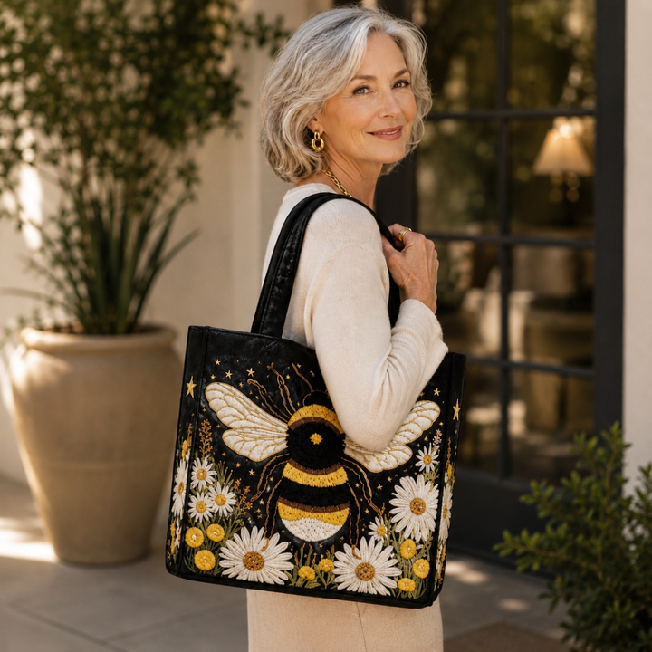 Artisan Tote - Bij met Margrieten en Sterren