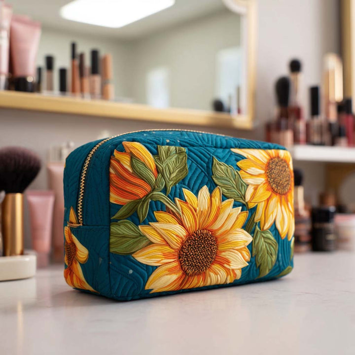 Wietske - Gesteppte Kulturtasche Fröhliche Blume