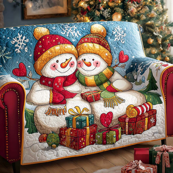 Astrid - Gesteppter Sofabezug Motiv Weihnachten
