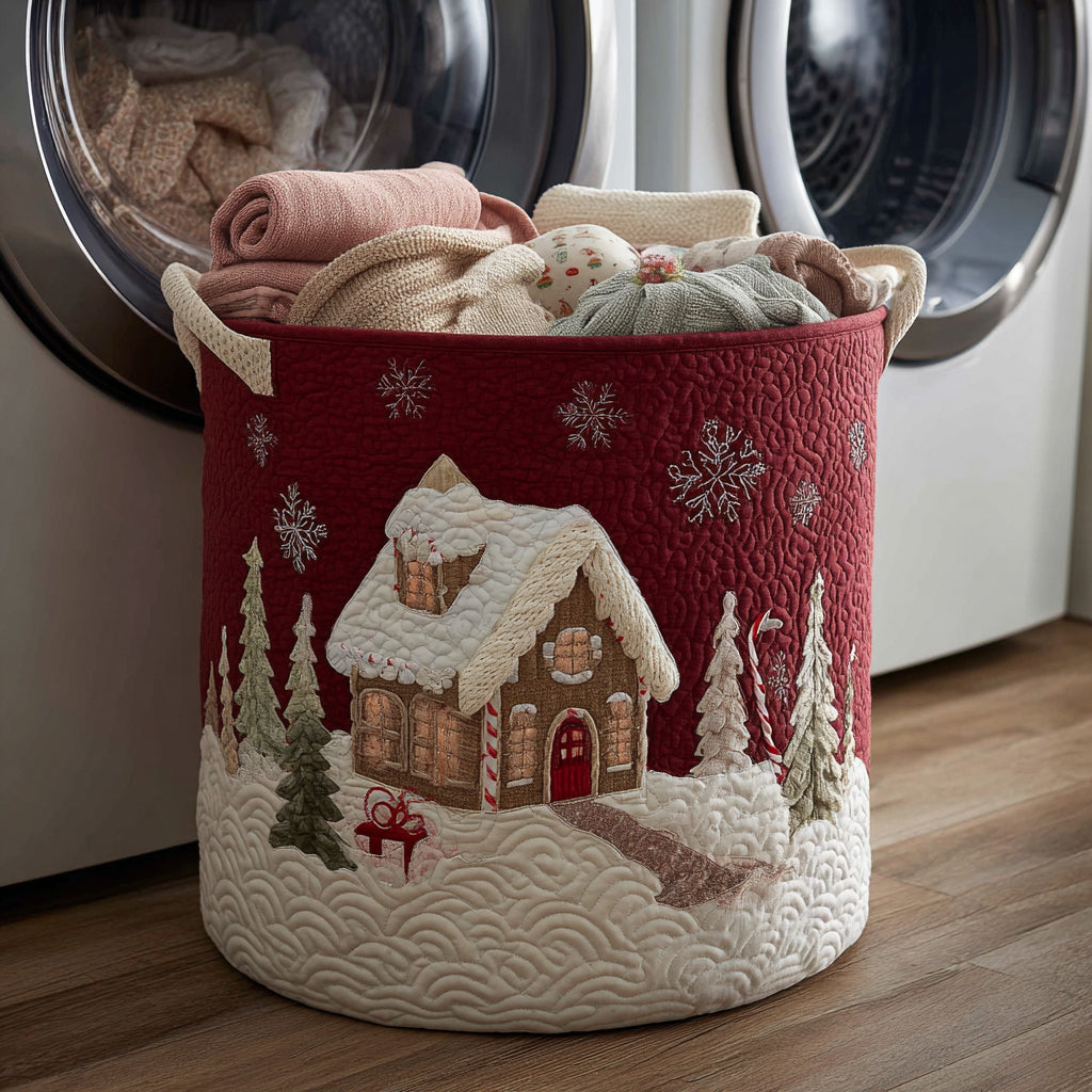 Full Laundry Basket - Snowy Ghost