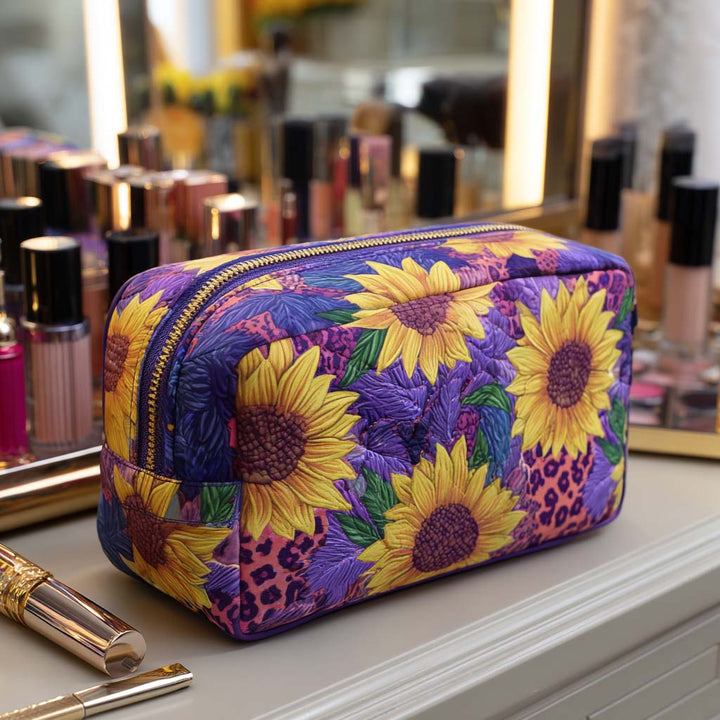 Sofie - Gesteppte Kulturtasche Dekorative Sonne
