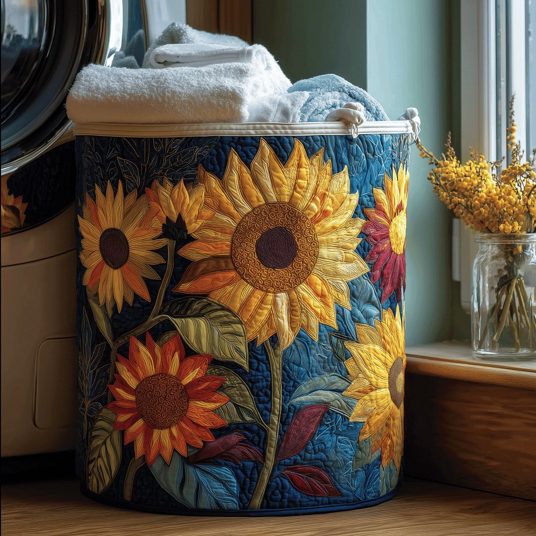 Padded Laundry Basket - Sunny Flowers