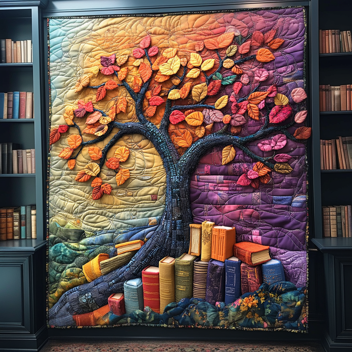 Kirsten - Steppdecke Baum der Bücher